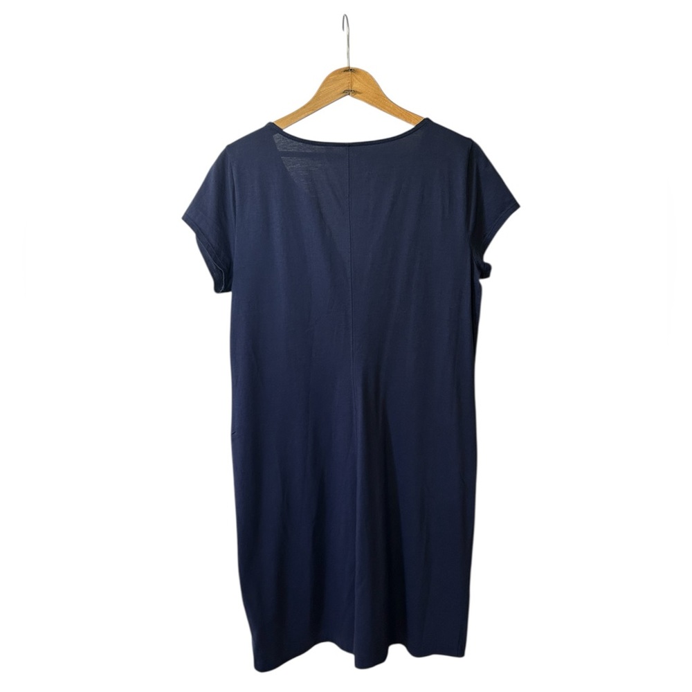 Lilly Pulitzer | Women’s ‘True Navy’ Pima Cotton Brewster Tee Shirt Dress Size L - Picture 4 of 16